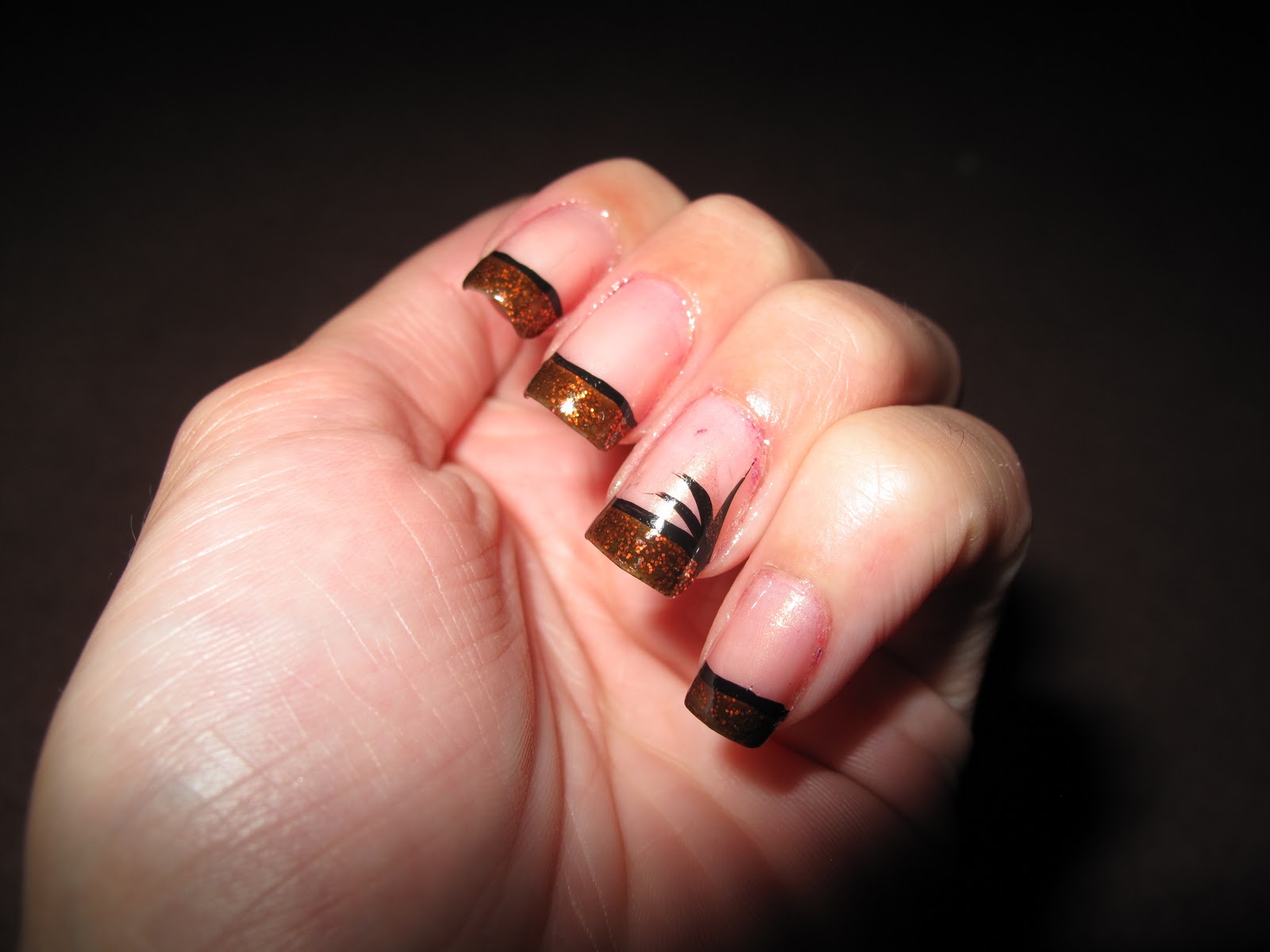 fall french nail design