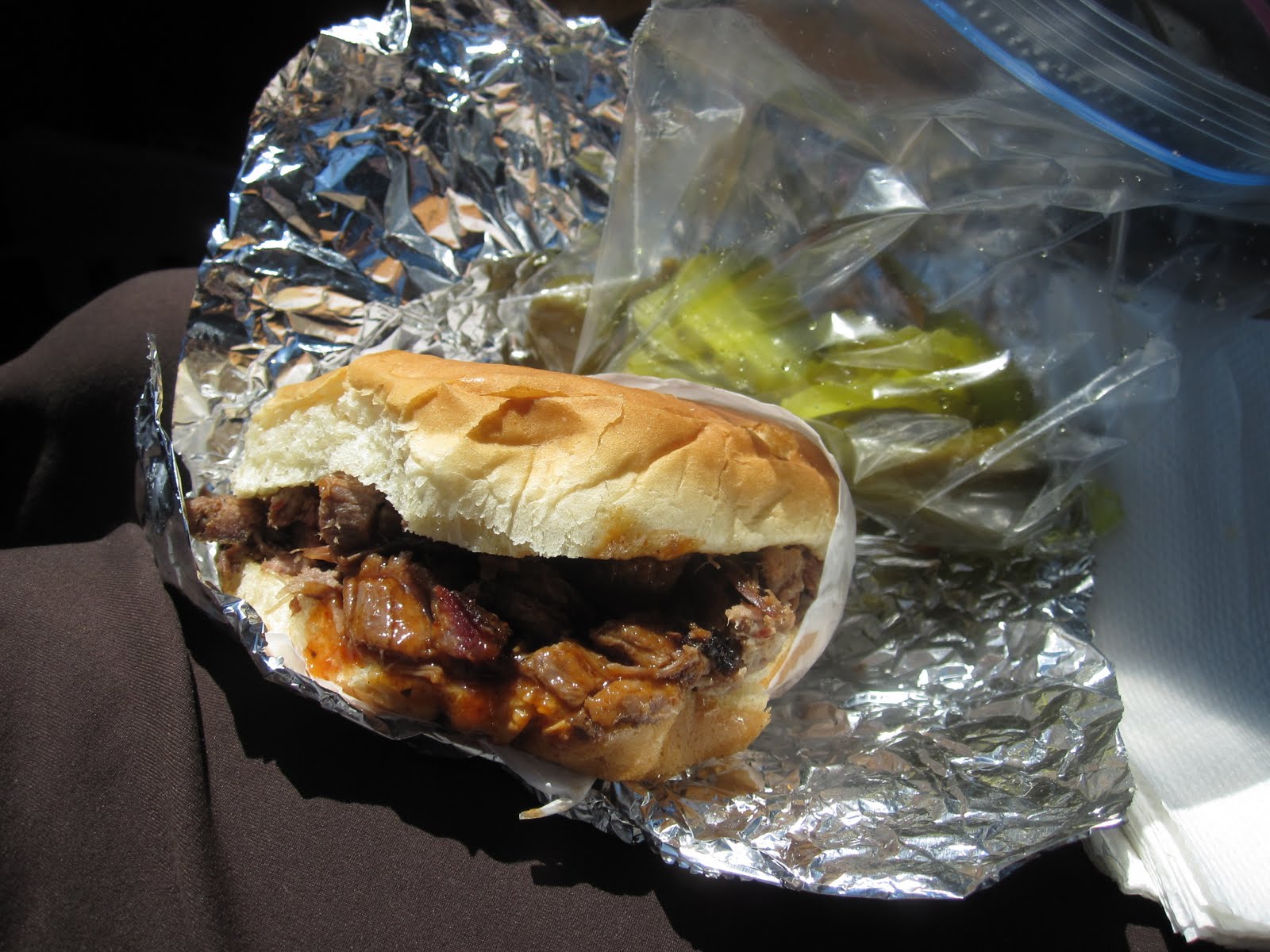 Man Up Tales of Texas BBQ™ Choppedbeef sandwich from The Bar B Q