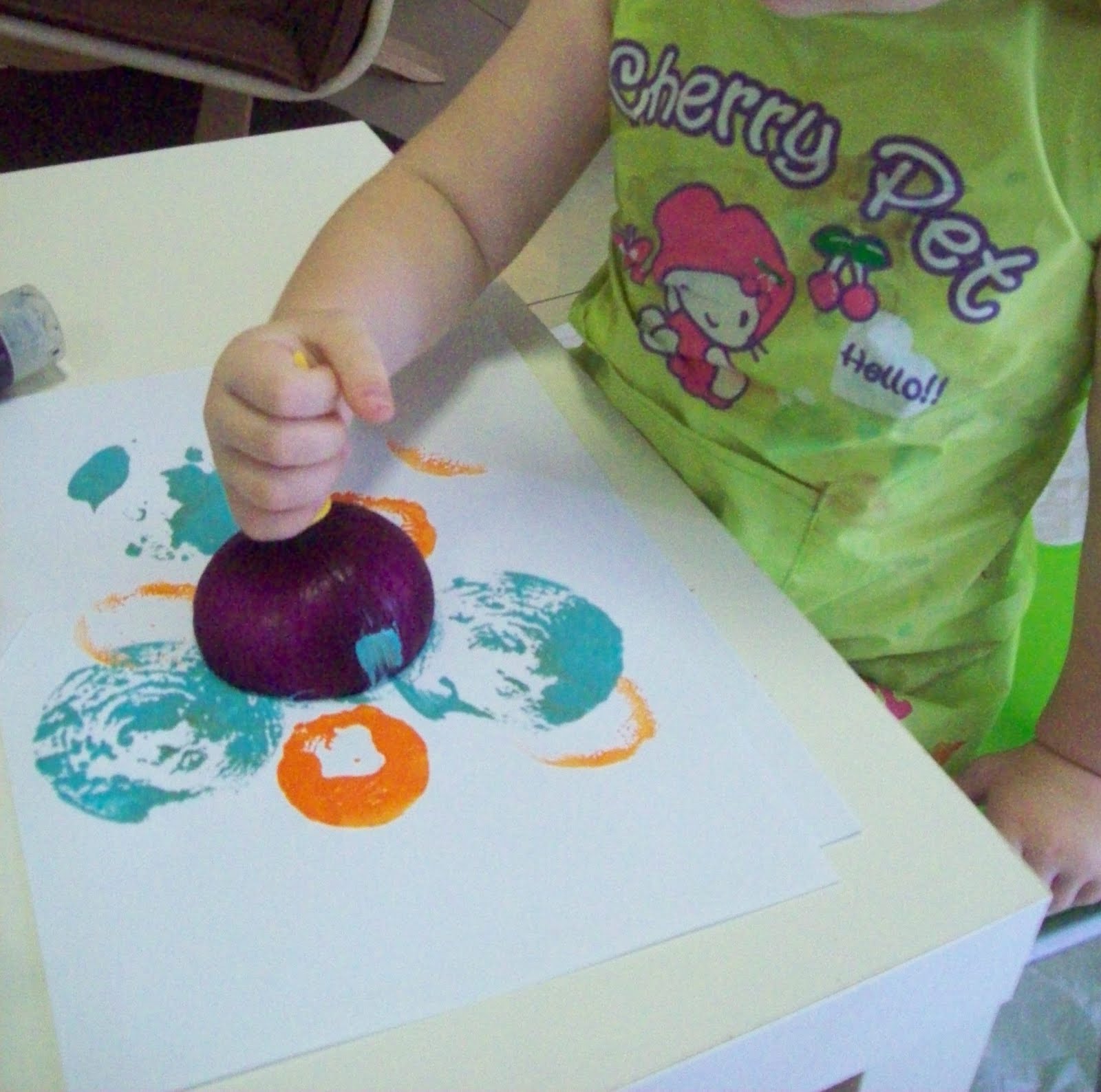 A Little Learning For Two Vegetable printing