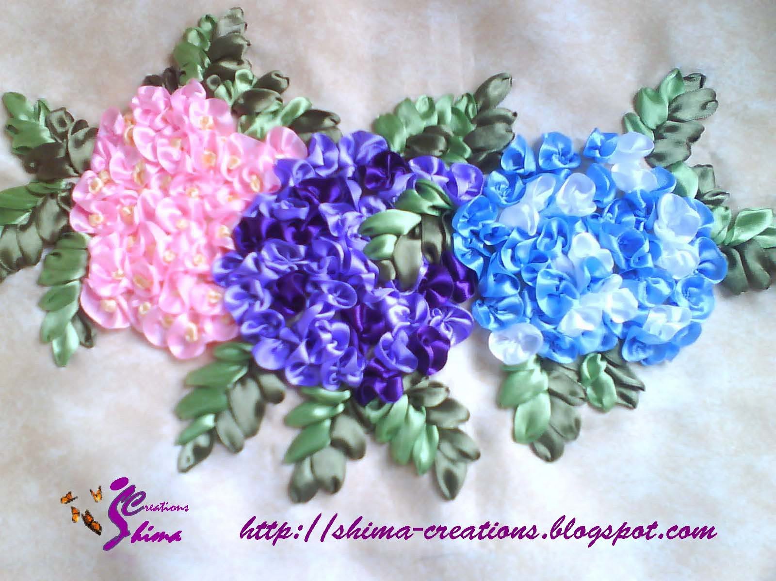 Shima Hasim The Art of Embroidery and Needlework: Hydrangea Flower