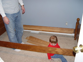 lainey helping put her big girl bed together