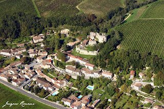 vue aérienne chateau de Langoiran