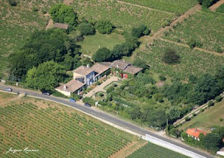 Vue aérienne du chateau de Mongenan et de son jardin botanique