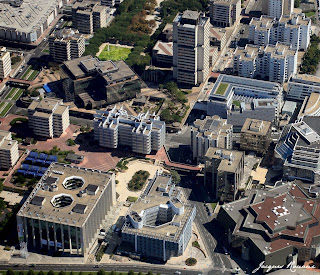 Vue aérienne du quartier de Mériadeck à Bordeaux