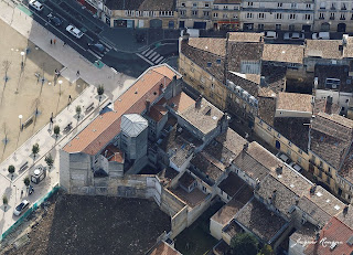 Vue aérienne du chantier de la Place Paul Doumer à Bordeaux