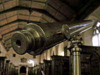 Fred Hoyle's childhood telescope on display in the Old Library