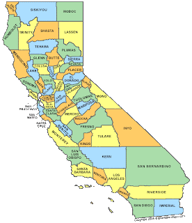 California map by county image