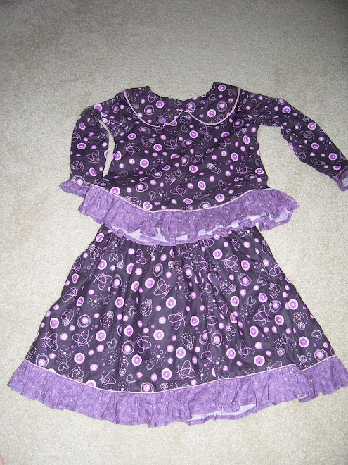 purple shirt and skirt