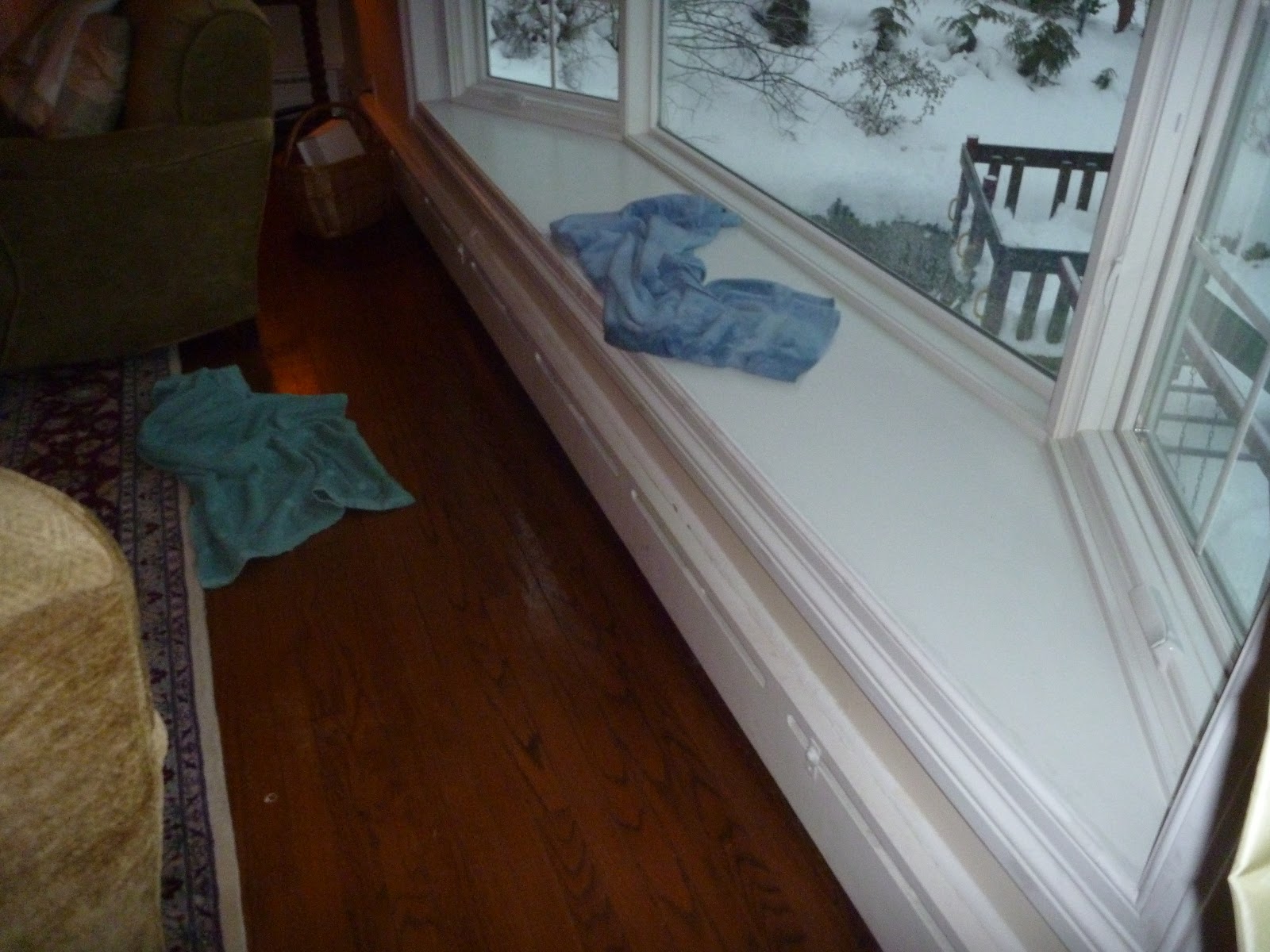 Bronxville Bay Window Videos of water leaking into room from BayWindow