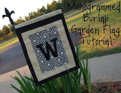 Monogrammed Burlap Garden Flag Tutorial