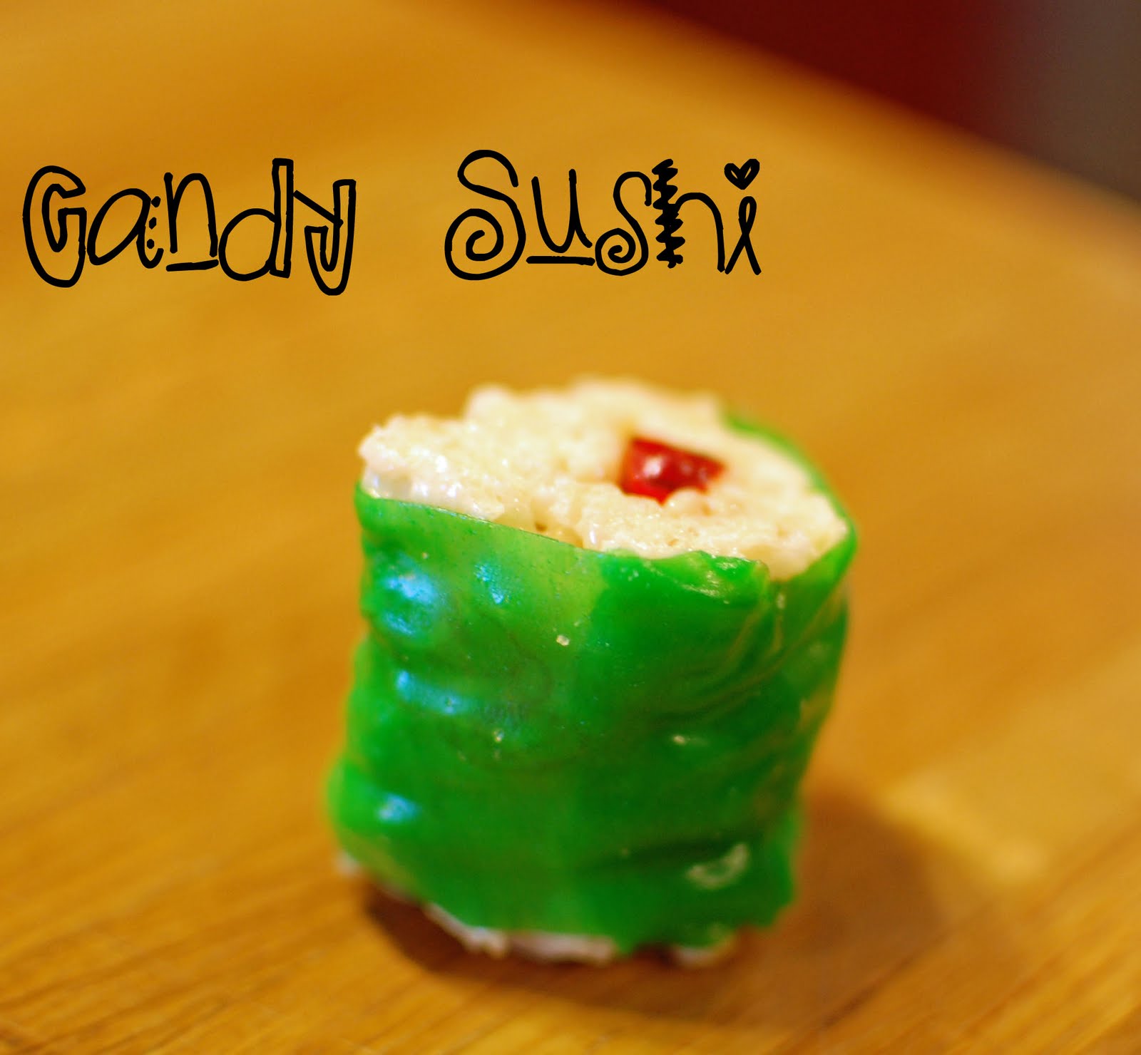 Candy Sushi made with Rice Krispie Treats, Fruit Roll Ups and