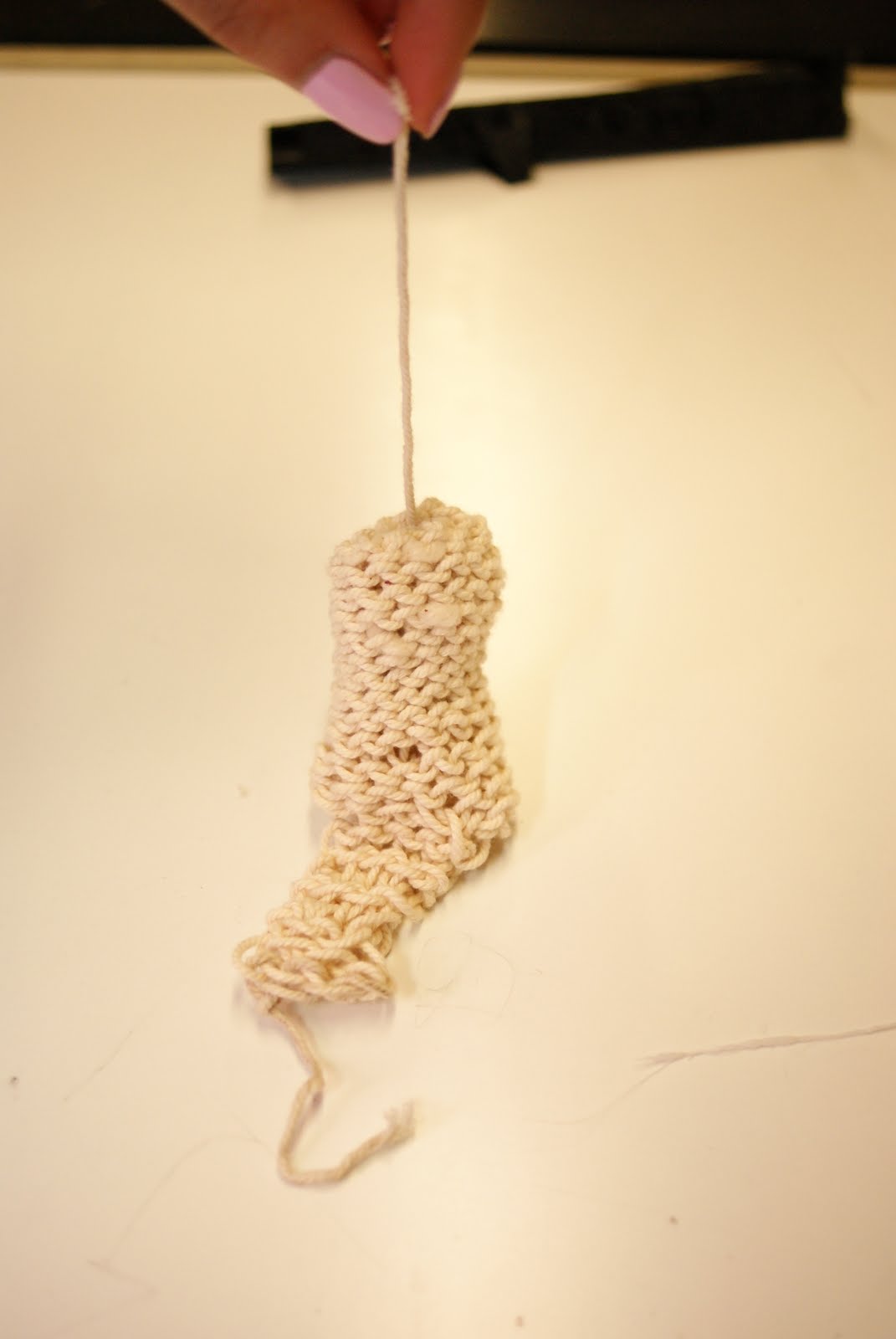 stacKNIT Wool, thread and resin experiments