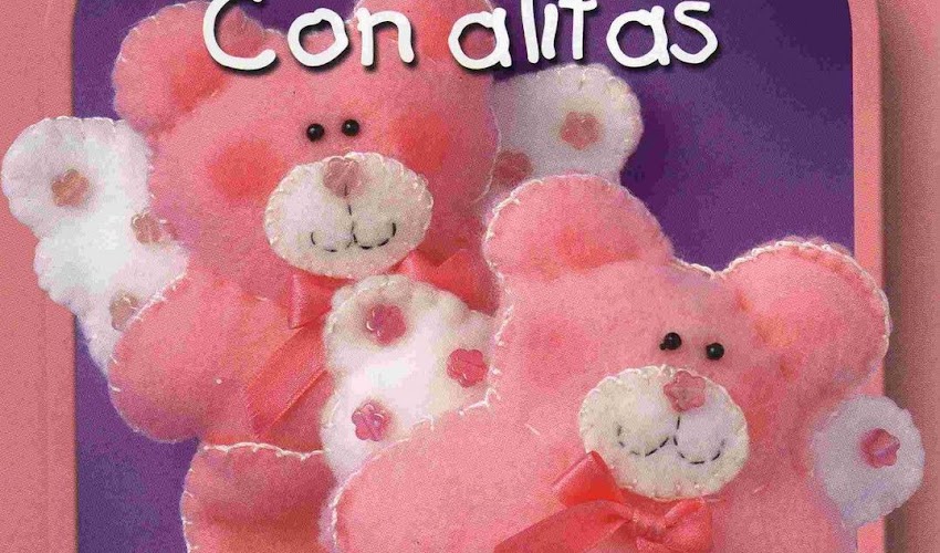 Ursinho rosa com molde