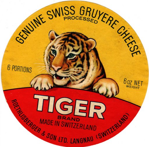antique cheese label