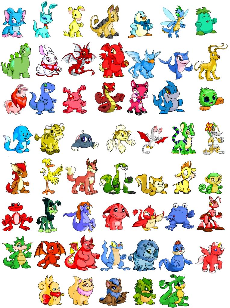 Neopets Hex Color Chart