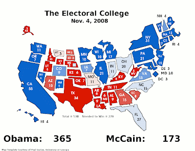 Maps: Electoral College Map 2008