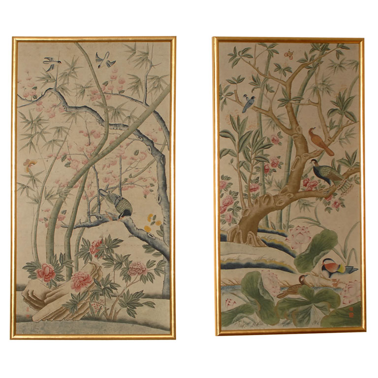 Chinoiserie Chic: Framed Chinoiserie Wallpaper Panels