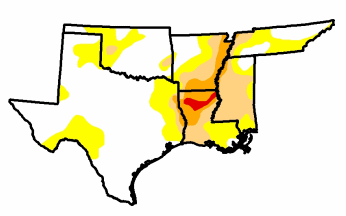 Drought conditions across the south
