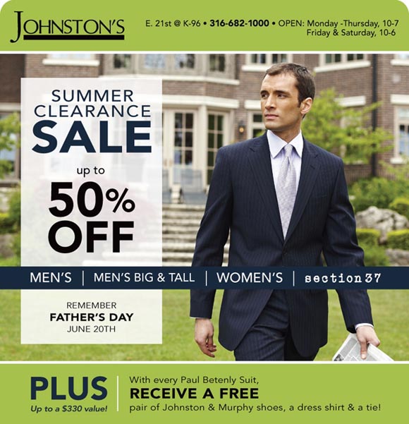 Johnston's Fashion News Summer Clearance Sale up to 50 Off All