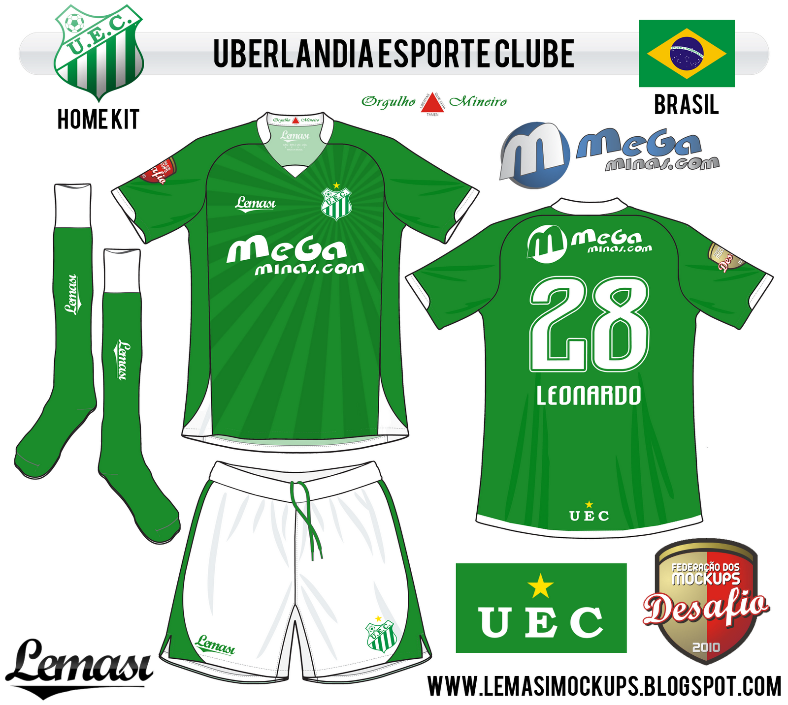 Lemasi Mockups DESAFIO Uberlândia Esporte Clube (Brasil)