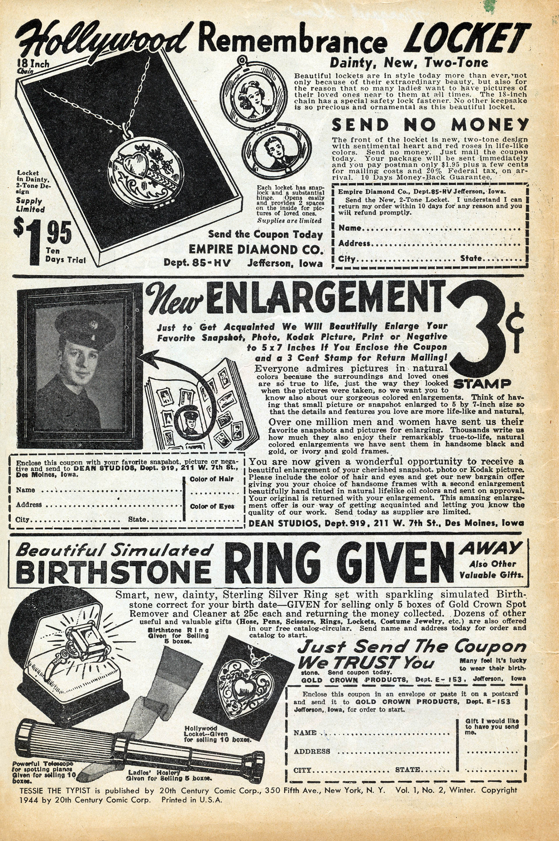 Read online Tessie the Typist comic -  Issue #2 - 2