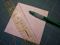 Quilters Triangles, How To Make with Seven, Eighth Inch Squares 