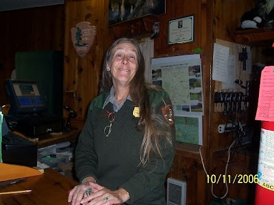 Gaelyn in visitor center Oregon Caves National Monument Oregon