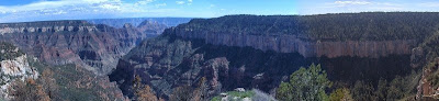 Roaring Springs and Bright Angel Canyons from North Rim Grand Canyon National Park Arizona