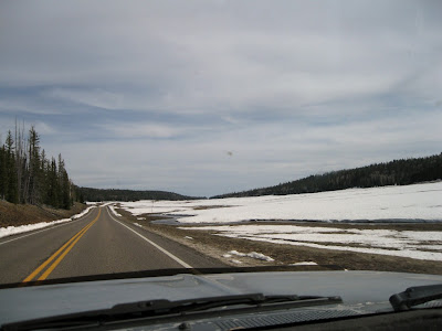 Snow on the meadows SR67 Soth Kaibab National Forest Arizona