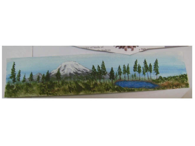 My latest mini painting - Mt. Rainier