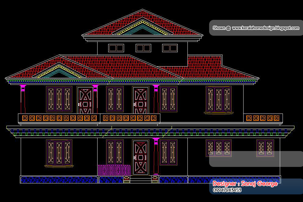 Home Elevation by Sanoj George - Kerala home design - വീട് ...