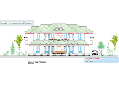 Kerala Villa Plan Elevation 3800 Square Feet