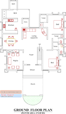 Home plan and elevation - 2905 Sq. Ft Home plan and elevation - 2905 Sq. Ft