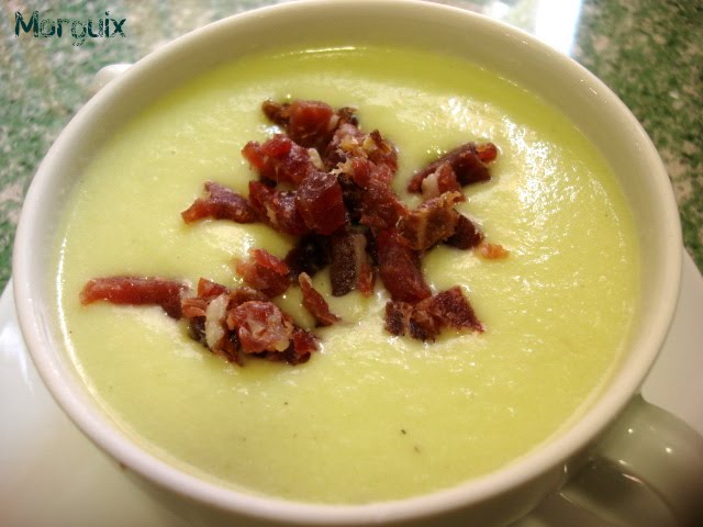 Crema fria de melón y calabacín