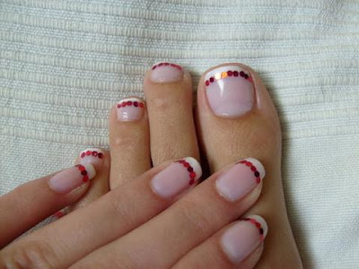 French nail art beautiful pink french nail art designs pictues 2014