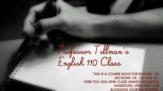 Professor Tillman's English 110 Class