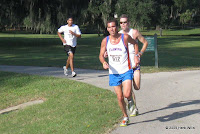 Kevin Sweeney leading near the halfway point of the 2009 FSECC 5K.