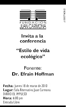 Fundación Juan Carmona, invita a la Conferencia: