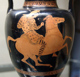 Amazon Warrior on Horseback - Grecian Urn