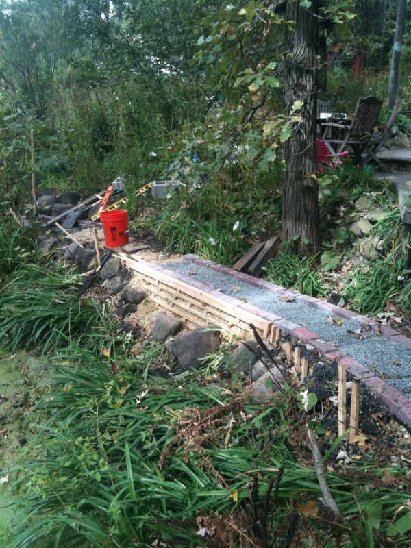 Kyle builds a Railway Finished cribbing and rock wall