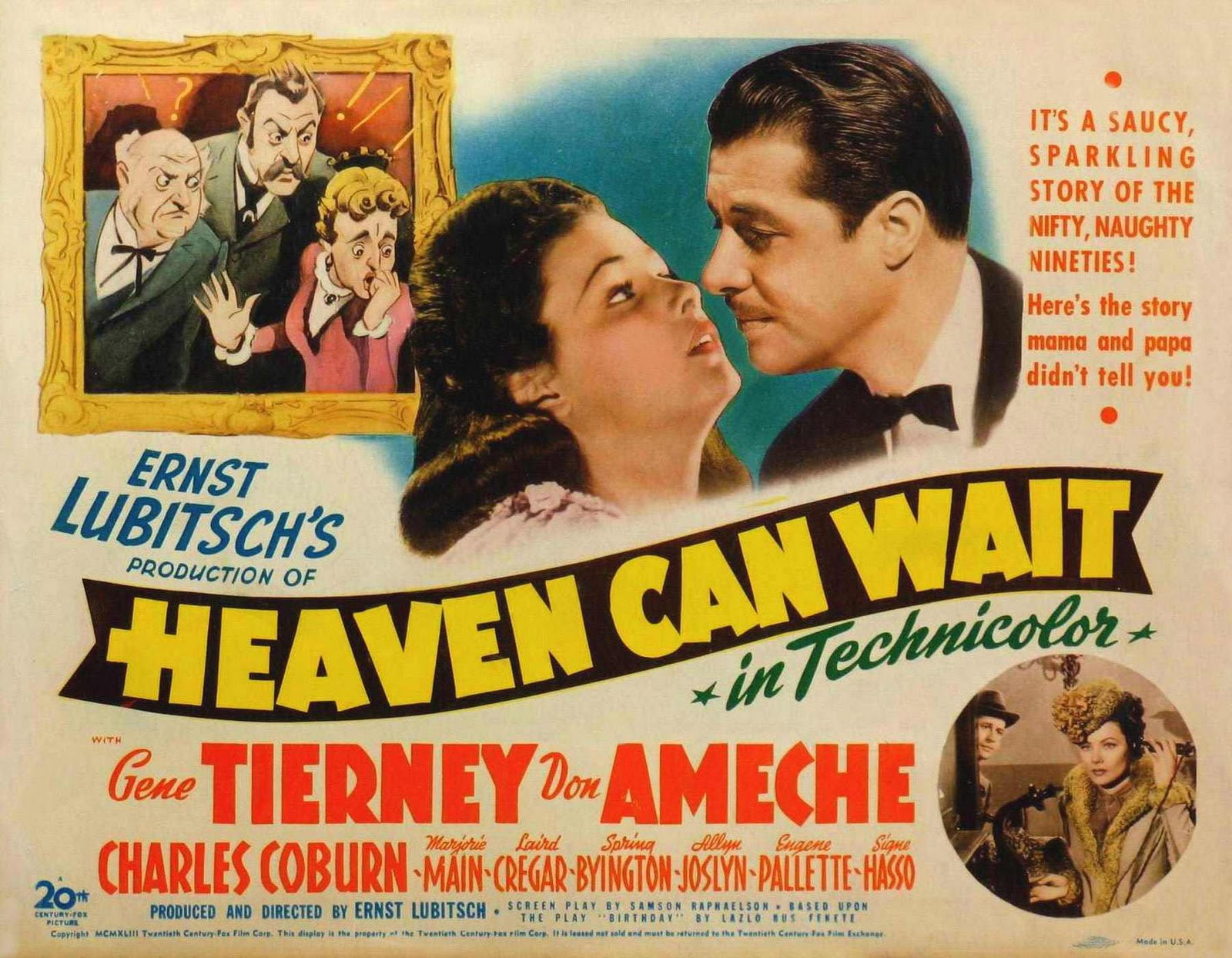 Movie Posters Heaven Can Wait 1943