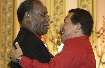 Danny Glover and Hugo Chavez