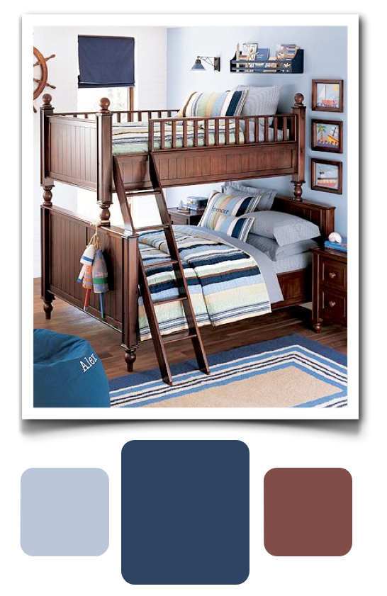 Blue And Brown Boys Bedroom