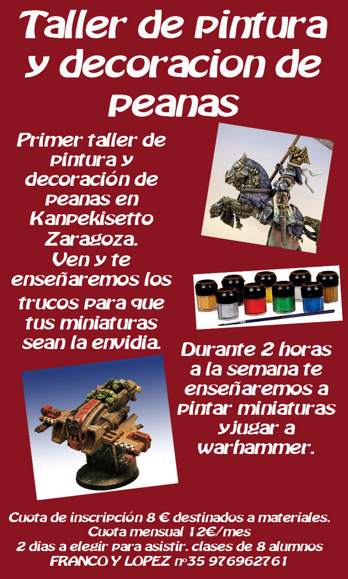 BATALLON WARGAMES: TALLER DE PINTURA Y DECORACION DE PEANAS