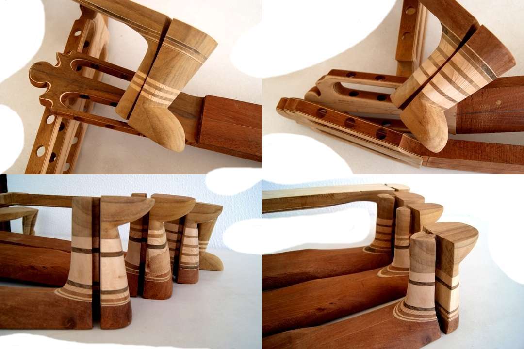 TUNING MACHINE HEAD AND HEEL DESIGNING OF WAVE FILTERING LAYERS OF DIFFERENT WOOD DENSITIES