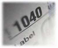 Corner of IRS Form 1040