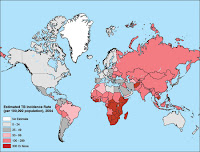 Tuberculosis Incidence Map, 2004