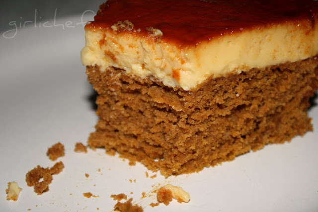 Pumpkin Spice Flan-Cake from www.girlichef.com