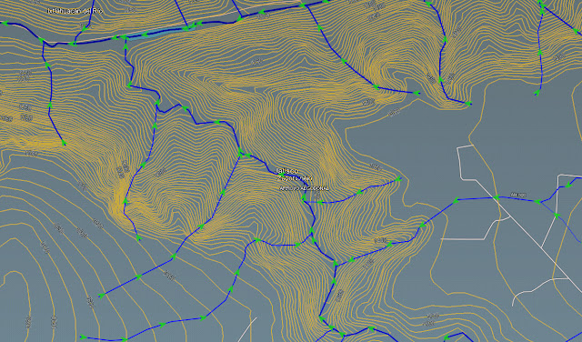 Mapa hidrológico del Arroyo el Algodonal o Cañón el Aguacate