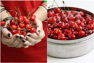 Swiss Black Forest Cake ... whipping up low fat cream into submission! 28 cherries